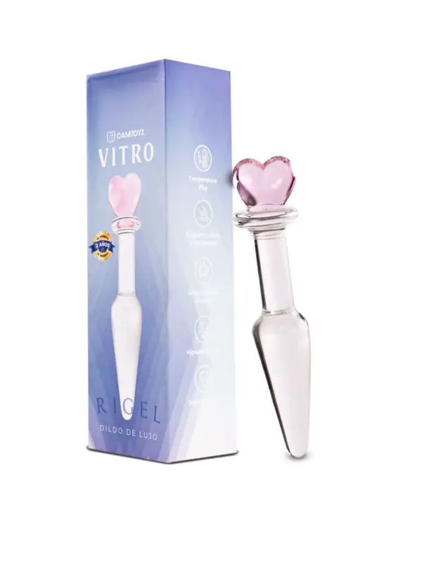 Dildo de Vidrio Rigel – 13 cm de Placer Elegante | Línea Vitro Camtoyz